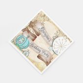 Serviette En Papier Cendrillon Conte de Fées en Or Enchanté (Coin)