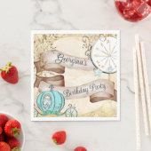 Serviette En Papier Cendrillon d'or enchanté (En situation)