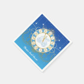 Serviette En Papier Cendrillon Presque minuit Blue Party Naples (Coin)