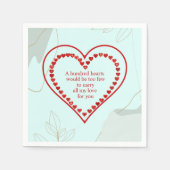 Serviette En Papier Cent Coeurs, (Devant)