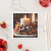 Serviette En Papier Centerpiece de bougie de Thanksgiving (En situation)