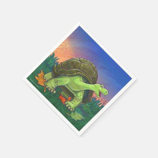 Serviette En Papier Centre de la fête de Tortoise (Coin)
