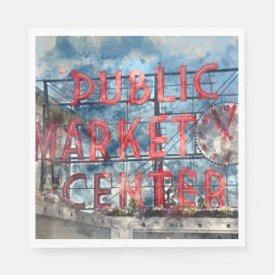 Serviette En Papier Centre de marché public à Seattle Washington