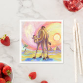 Serviette En Papier Centre de Soirée Cute Camel (En situation)