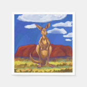Serviette En Papier Centre du parti Kangaroo (Devant)