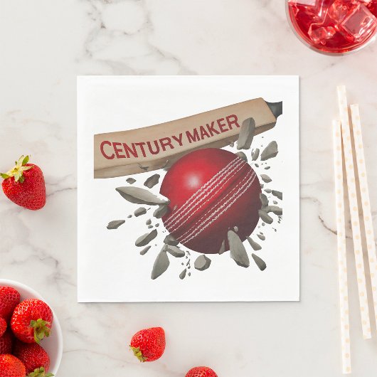 Serviette En Papier Century Maker Cricket Bat et Ball Sports