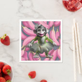 Serviette En Papier Ceramic Chimp Napkin (En situation)
