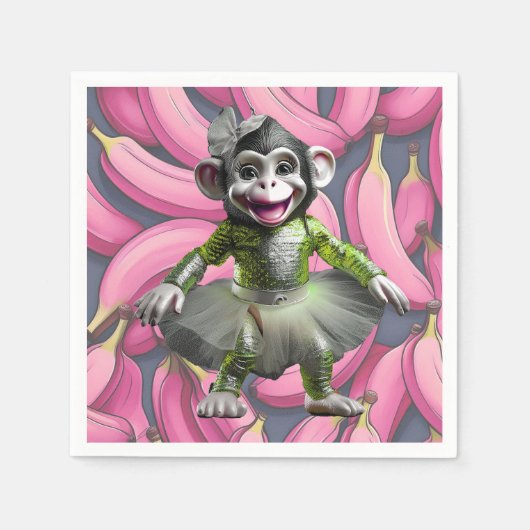 Serviette En Papier Ceramic Chimp Napkin (Devant)