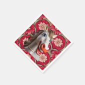 Serviette En Papier ceramic horse napkin (Coin)