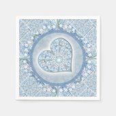 Serviette En Papier Céramique Lace Bleu clair (Devant)