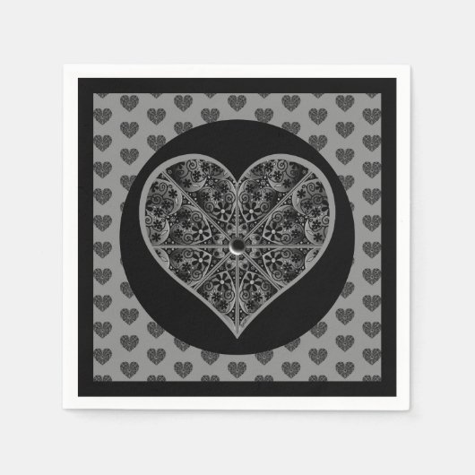 Serviette En Papier Céramique noir (Devant)