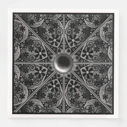 Serviette En Papier Céramique noir (Devant)