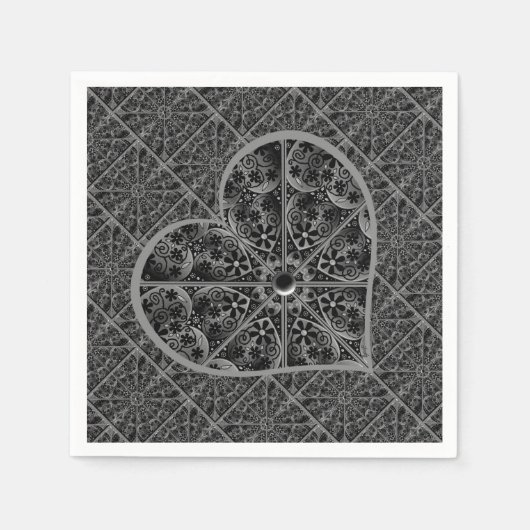 Serviette En Papier Céramique noir (Devant)