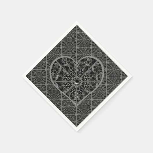 Serviette En Papier Céramique noir (Coin)