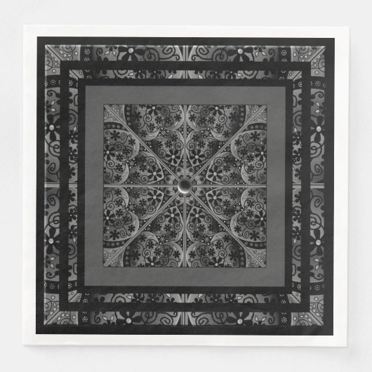 Serviette En Papier Céramique noir (Devant)