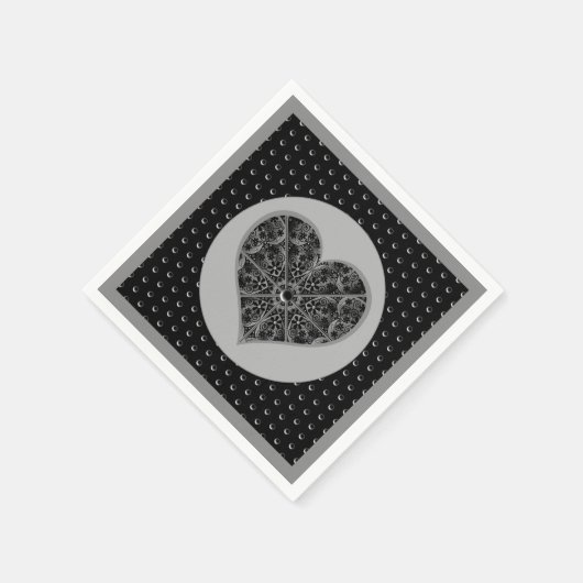 Serviette En Papier Céramique noir (Coin)