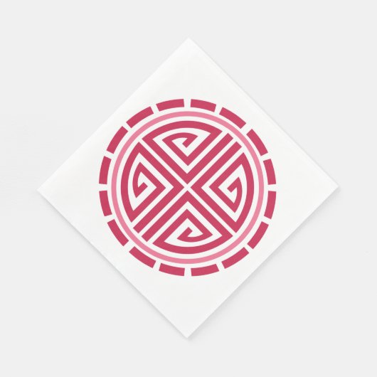 Serviette En Papier Cercle Art déco (Coin)