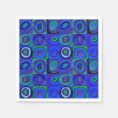 Serviette En Papier Cercle Carré Kandinsky Farbstudie Blue Quadrate (Devant)