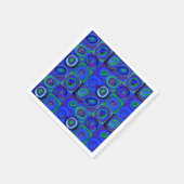 Serviette En Papier Cercle Carré Kandinsky Farbstudie Blue Quadrate (Coin)
