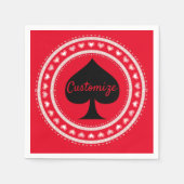 Serviette En Papier Cercle Coeurs Black Spade Thunder_Cove (Devant)