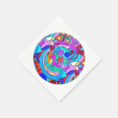 Serviette En Papier cercle d'amour super hippie (Coin)