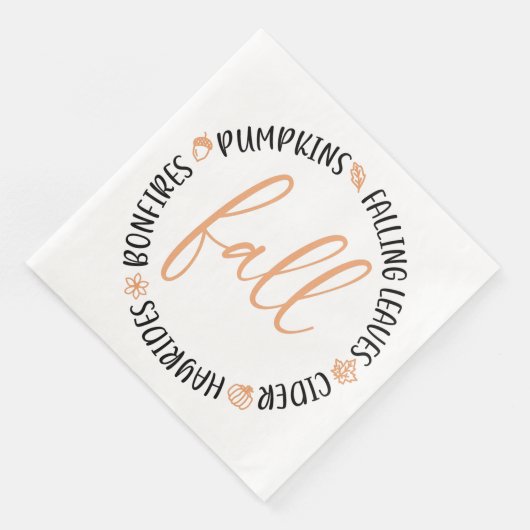 Serviette En Papier Cercle d'automne (Coin)