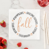 Serviette En Papier Cercle d'automne (En situation)