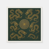 Serviette En Papier Cercle des serviettes de dragons (Devant)