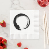 Serviette En Papier Cercle Zen Enso (En situation)