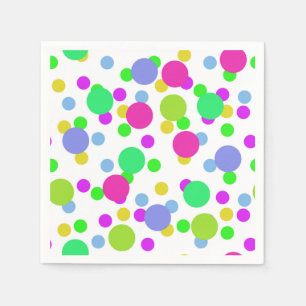 Serviette En Papier Cercles abstraits sans couture amusant confetti po