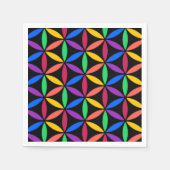 Serviette En Papier Cercles arc-en-ciel (Devant)