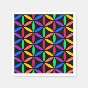 Serviette En Papier Cercles arc-en-ciel