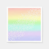 Serviette En Papier Cercles arc-en-ciel pastel en cercles (Devant)