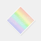 Serviette En Papier Cercles arc-en-ciel pastel en cercles (Coin)