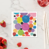 Serviette En Papier Cercles artistiques Abstraits (En situation)