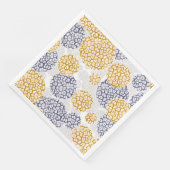 Serviette En Papier Cercles avec imprimé léopard jaune et bleu (Coin)