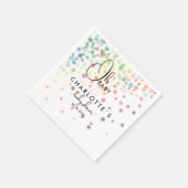 Serviette En Papier Cercles colorés Baby shower (Coin)