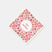 Serviette En Papier Cercles d'aquarelle rose Abstrait (Coin)