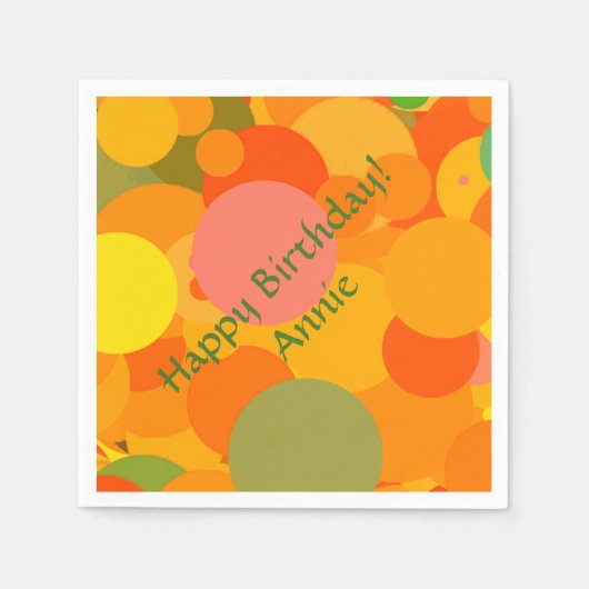Serviette En Papier Cercles de fruits (Devant)