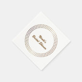 Serviette En Papier Cercles d'or pointillé moderne Dots Glam Party (Coin)