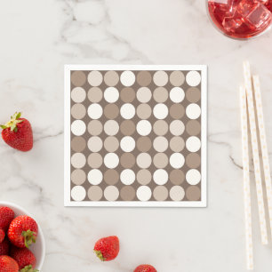 Serviette En Papier Cercles géométriques de terre neutre chaude