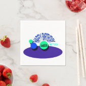 Serviette En Papier Cercles Happy 14th Birthday Papier serviettes (En situation)