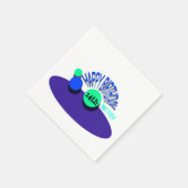 Serviette En Papier Cercles Happy 14th Birthday Papier serviettes (Coin)