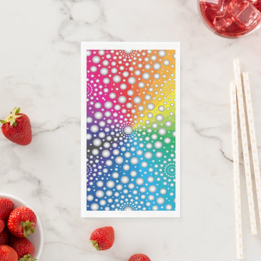 Serviette En Papier Cercles Mandala 2 (En situation)