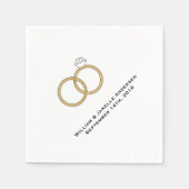 Serviette En Papier Cercles mariages Papier personnalisé serviettes (Devant)