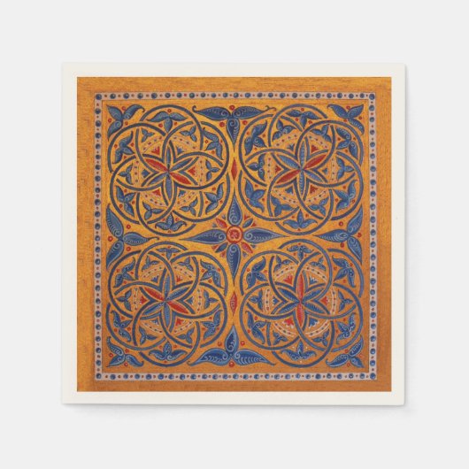 Serviette En Papier Cercles médiévaux (Devant)