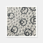 Serviette En Papier Cercles noirs et blancs (Devant)