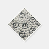 Serviette En Papier Cercles noirs et blancs (Coin)