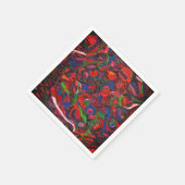 Serviette En Papier Cercles rouges (Coin)