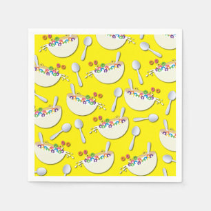 Serviette En Papier Cereal Bowl Enfants Slepover Anniversaire fête mi